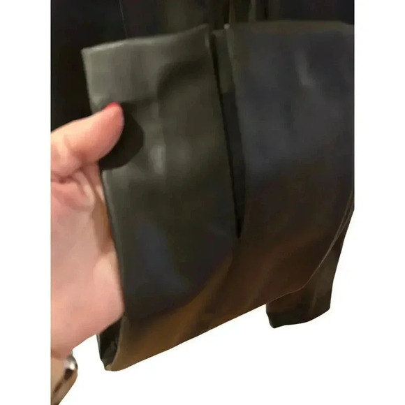 ZARA Faux Leather Side Zip Pants Black Size M - Picture 3 of 7